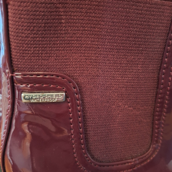 6.5 Rockport Lorraine ll Burgundy Hydro-shield Waterproof Rain Chelsea Boots - Picture 4 of 12